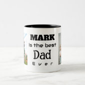 Tasse 2 Couleurs Best Dad ever photo customizable (Centre)