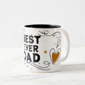 Tasse 2 Couleurs Best Ever Papa - Fête des pères élégante (Devant droit)
