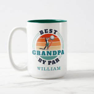 Tasse 2 Couleurs Best Grand-pa By Par Retro Golfing Cadeaux de vaca