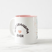 Tasse 2 Couleurs Best Grandma Ever Personalized (Devant gauche)