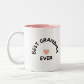 Tasse 2 Couleurs Best Grandma Ever Personalized (Gauche)