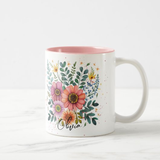 Tasse 2 Couleurs Best Grandma Ever Personalized (Droit)