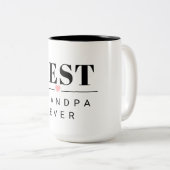 Tasse 2 Couleurs Best grandpa ever black and white (Devant droit)