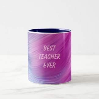 Tasse 2 Couleurs Best Teacher Ever Pastel Swirl