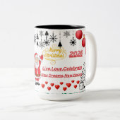 Tasse 2 Couleurs Best Wishes New Year Cup (Devant droit)