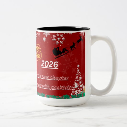 Tasse 2 Couleurs Best Wishes New Year Cup (Droit)