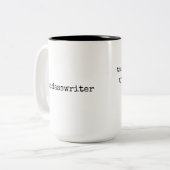 Tasse 2 Couleurs bestig de badasswriter - grand (Devant gauche)