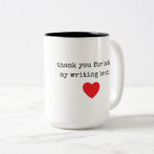 Tasse 2 Couleurs bestig de badasswriter - grand (Devant droit)