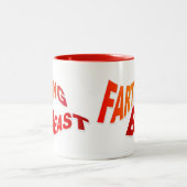 Tasse 2 Couleurs BÊTE de PÉTER - humour hilare d'insinuation (Centre)