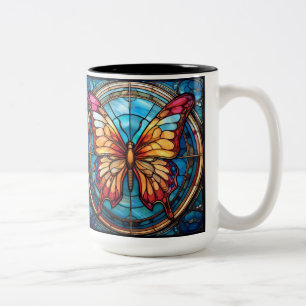 Tasse 2 Couleurs Beurre en verre à main droite