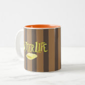 Tasse 2 Couleurs Beurre Vie Brown Grilles BG (Devant gauche)