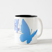 Tasse 2 Couleurs beurreESPIONS. (Devant droit)