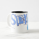 Tasse 2 Couleurs beurreESPIONS. (Devant gauche)