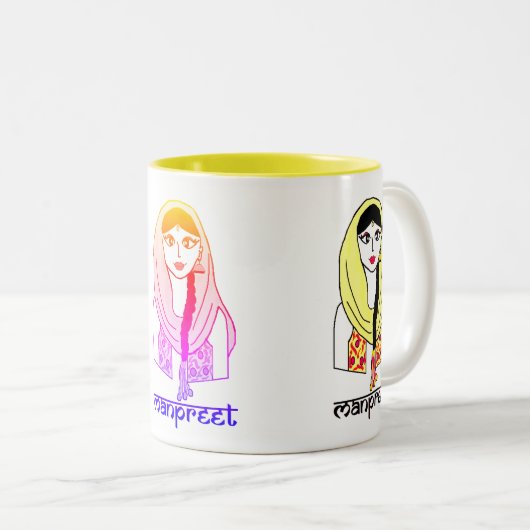 Tasse 2 Couleurs Bhangragirl (Devant droit)