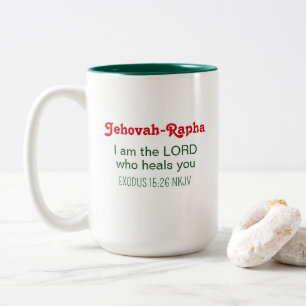 Tasse 2 Couleurs Bible adorable et simple avec un verset de guériso