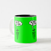 Tasse 2 Couleurs Bible d'Athiest (Devant gauche)
