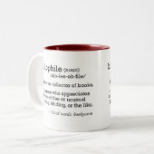 Tasse 2 Couleurs bibliophile, défini (Devant gauche)