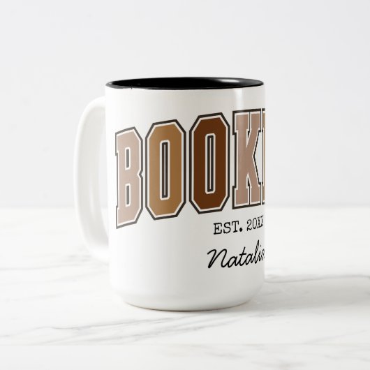 Tasse 2 Couleurs Bibliophile Ét. 20XX (Devant gauche)