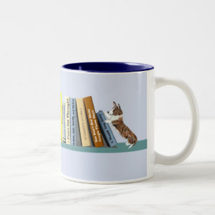 Tasse 2 Couleurs Bibliothèque Corgi