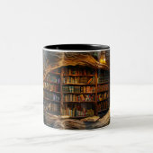 Tasse 2 Couleurs Bibliothèque dans le style 3D Woods (Centre)