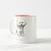 Tasse 2 Couleurs Bichon Frise (Devant gauche)