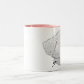 Tasse 2 Couleurs Bichon Frise dans la pensée profonde (Centre)