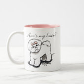 Tasse 2 Couleurs Bichon Frise Habille Mes Cheveux (Gauche)