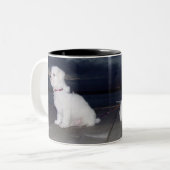 Tasse 2 Couleurs Bichons au crépuscule (Devant gauche)