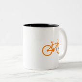 Tasse 2 Couleurs Bicyclette orange (Devant droit)