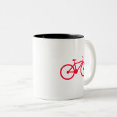 Tasse 2 Couleurs Bicyclette rouge écarlate (Devant droit)