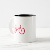 Tasse 2 Couleurs Bicyclette rouge écarlate (Devant gauche)