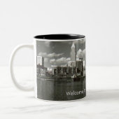 Tasse 2 Couleurs Bienvenue à Cleveland, Ohio ! (Gauche)