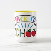 Tasse 2 Couleurs Bienvenue Retour à la vie des enseignants à l'écol (Centre)