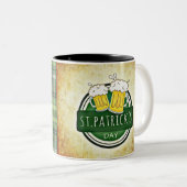 Tasse 2 Couleurs Bières du jour Saint Patrick (Devant droit)