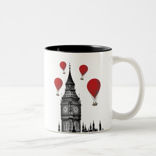 Tasse 2 Couleurs Big Ben et Red Hot Air Balloons 2 (Droit)