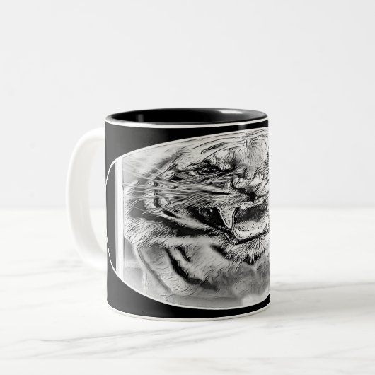 Tasse 2 Couleurs Big Cat Models : Mad Tigers 01-04 (Devant gauche)