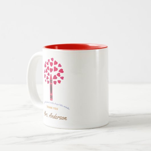 Tasse 2 Couleurs Big crayon / Appréciation de l'enseignant (Devant gauche)