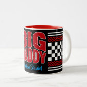 Tasse 2 Couleurs Big Daddy avec votre nom en noir (Devant droit)