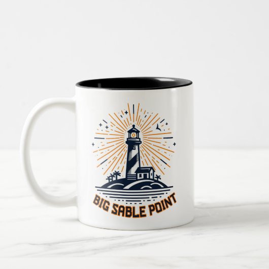Tasse 2 Couleurs Big Sable Point Lighthouse Sunrise (Gauche)