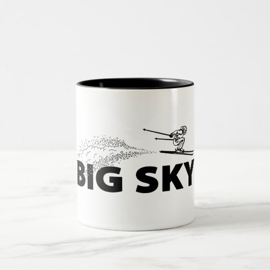 Tasse 2 Couleurs Big Sky Resort Montana Ski Jumper (Centre)