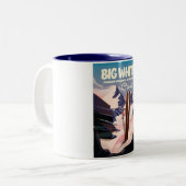 Tasse 2 Couleurs Big White Colombie-Britannique Canada ski. (Devant gauche)