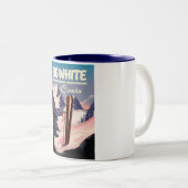Tasse 2 Couleurs Big White Colombie-Britannique Canada ski. (Devant droit)
