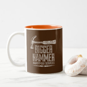 Tasse 2 Couleurs Biger Hammer Handyman Services White Gfx Brown BG