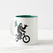 Tasse 2 Couleurs Bigfoot Cyclisme Drapeau de Washington (Devant gauche)