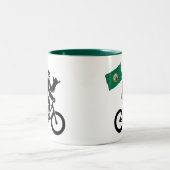 Tasse 2 Couleurs Bigfoot Cyclisme Drapeau de Washington (Centre)