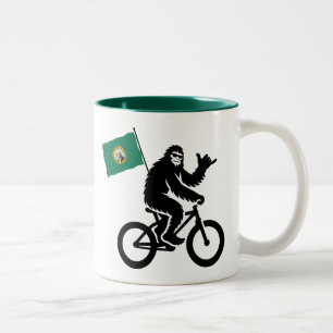 Tasse 2 Couleurs Bigfoot Cyclisme Drapeau de Washington