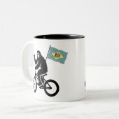 Tasse 2 Couleurs Bigfoot Cyclisme Drapeau du Delaware (Devant gauche)