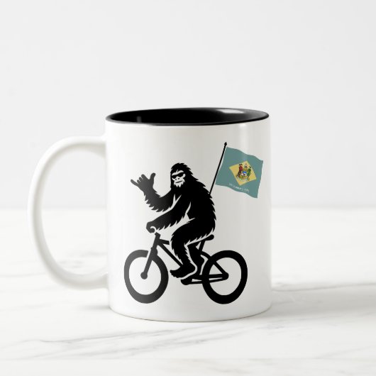 Tasse 2 Couleurs Bigfoot Cyclisme Drapeau du Delaware (Gauche)