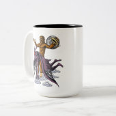 Tasse 2 Couleurs Bigfoot équitation Mothman (Devant gauche)
