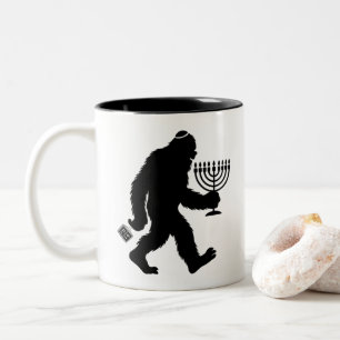 Tasse 2 Couleurs Bigfoot juif Hanukkah Chanukah Humour Hilarant 